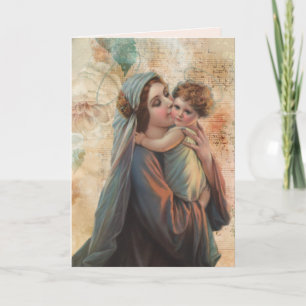 Religieuze Maagd Mary Jesus Katholieke  Kaart