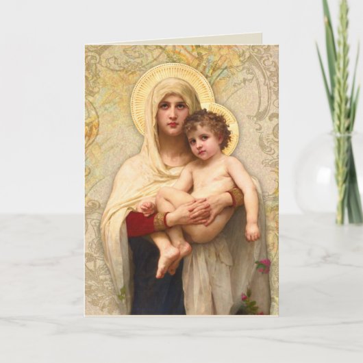 Religieuze Maagd Mary Jesus Katholieke  Kaart (Voorkant)
