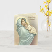 Religieuze Maagd Mary Jesus Katholieke Sympathieka Kaart (Gele Bloem)