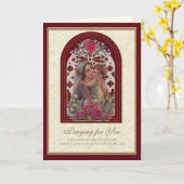 Religieuze  Maagd Mary Jesus Prayer Kaart (Gele Bloem)