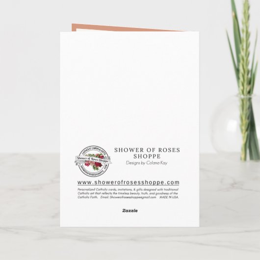 Religieuze Maagd Mary Jesus Prayer Scripting Kaart (Achterkant)