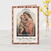 Religieuze Maagd Mary Jesus Prayer Scripting Kaart (Gele Bloem)