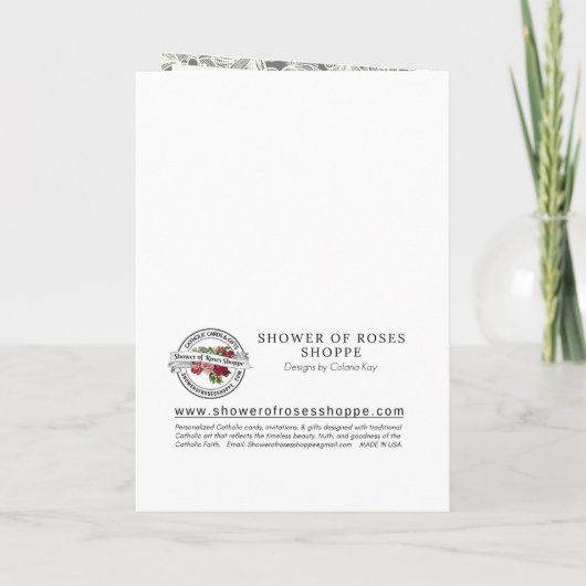 Religieuze Maagd Mary Jesus Prayer Scriptkaart Kaart (Achterkant)