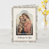 Religieuze Maagd Mary Jesus Prayer Scriptkaart Kaart (Gele Bloem)