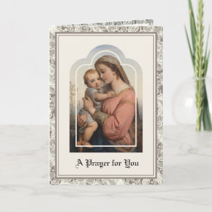 Religieuze Maagd Mary Jesus Prayer Scriptkaart Kaart