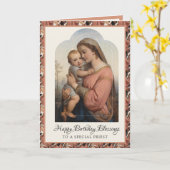 Religieuze Maagd Mary Jesus Prayer Scriptkaart Kaart (Gele Bloem)