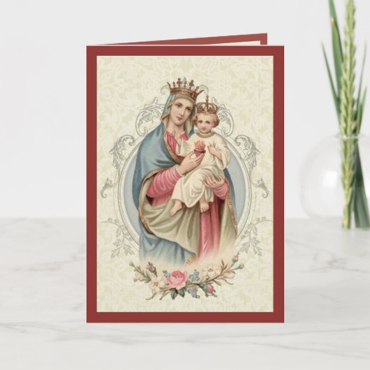 Religieuze Maagd Mary Jesus Rosary Kaart (Voorkant)
