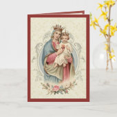 Religieuze Maagd Mary Jesus Rosary Kaart (Gele Bloem)