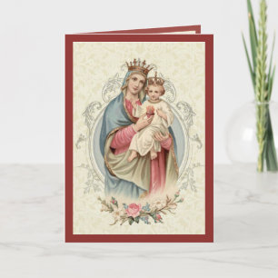 Religieuze  Maagd Mary Jesus Rosary Kaart