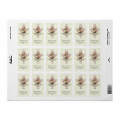 Religieuze maagd Mary Jesus roze rozen kruis Etiket (Full Sheet)