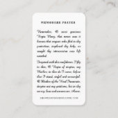 Religieuze Maagd Mary katholiek Prayer Heilige He Plaatskaartje (Achterkant)