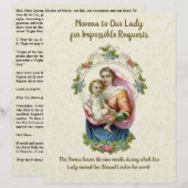 Religieuze maagd Mary  katholieke gebedsdroger (Voorkant / Achterkant)