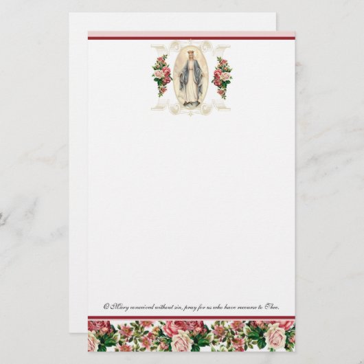 Religieuze maagd Mary  katholieke gebedsdroger (Voorkant / Achterkant)