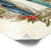 Religieuze Maagd Mary Katholieke Rode Rozen en Los Foto Afdruk (Hoek)