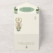 Religieuze Maagd Mary Lourdes Birthday All In One Uitnodiging (Buitenkant)