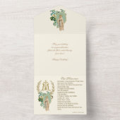 Religieuze Maagd Mary Lourdes Birthday All In One Uitnodiging (Binnen)