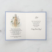 Religieuze Maagd Mary Lourdes Prayer Rosary Card Kaart (Binnen)