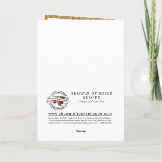 Religieuze Maagd Mary Lourdes St. Bernadette Kaart (Achterkant)