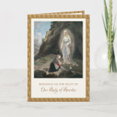 Religieuze Maagd Mary Lourdes St. Bernadette Kaart (Voorkant)