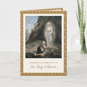 Religieuze Maagd Mary Lourdes St. Bernadette Kaart