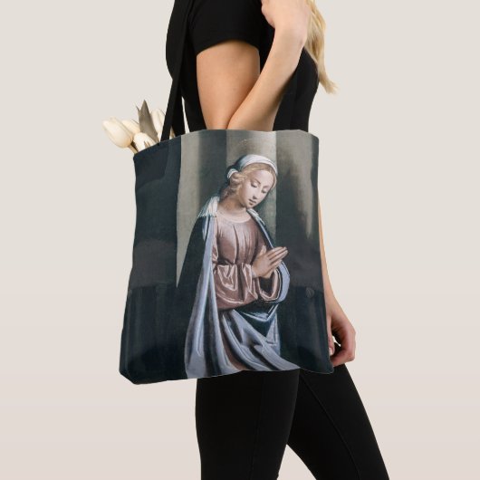Religieuze maagd Mary Madonna Artwork Tote Bag (Dichtbij)