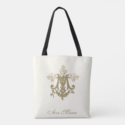 Religieuze maagd Mary Marian Cross Ave Maria Tas (Achterkant)