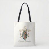 Religieuze maagd Mary Marian Cross Guadalupe Tote Bag (Voorkant)