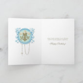 Religieuze  Maagd Mary Marian Floral Kaart (Binnen)