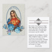 Religieuze Maagd Mary Memorare Prayer Heilige Kaar Visitekaartje (Voorkant / Achterkant)