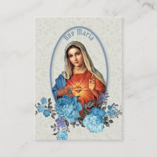 Religieuze Maagd Mary Memorare Prayer Heilige Kaar Visitekaartje (Voorkant)