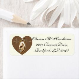 Religieuze Maagd Mary Mount Carmel Heart Etiket