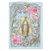 Religieuze Maagd Mary Prayer Pink Roses (Voorkant)