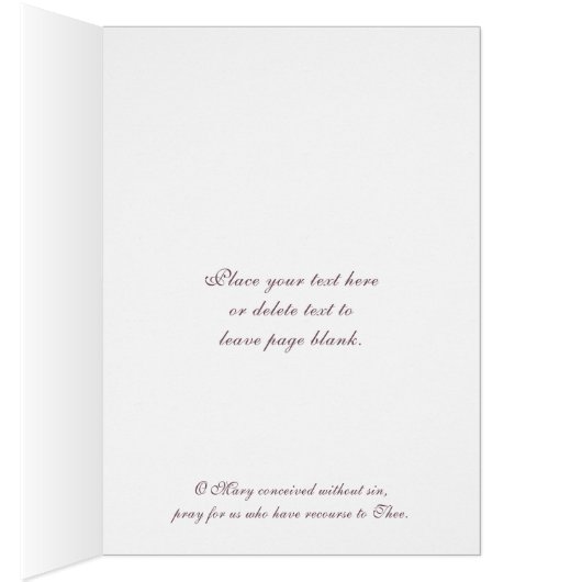  Religieuze Maagd Mary Prayer Pink Roses (Binnen (Rechts))