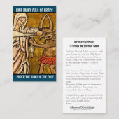 Religieuze maagd Mary Prayer Punch Devil Plaatskaartje (Voorkant / Achterkant)