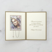  Religieuze Maagd Mary Roos Jubileum Kaart (Binnen)