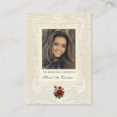 Religieuze maagd Mary Spaanse Funeral Prayer Plac Plaatskaartje (Voorkant)