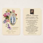 Religieuze maagd Mary Spanish Funeral Heilige gebe Visitekaartje (Voorkant /achterkant)