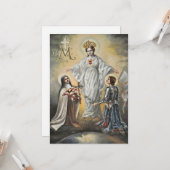 Religieuze Maagd Mary St. Therese Joan of Arc Kaart (Voorkant / Achterkant in situ)