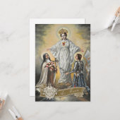 Religieuze Maagd Mary St. Therese Joan of Arc Kaart (Voorkant / Achterkant in situ)