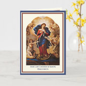 Religieuze maagd Mary Undoer kent gebeden Kaart (Gele Bloem)