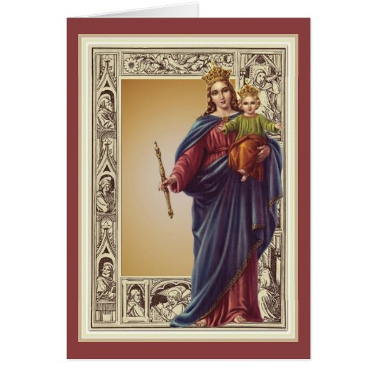 Religieuze Maagd Moeder Mary Katholieke Vintage (Voorkant)