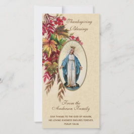 Religieuze Maagd Moeder Mary Thanksgiving Holiday
