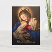 Religieuze Madonna en bijbelse kerst Feestdagen Kaart (Voorkant)