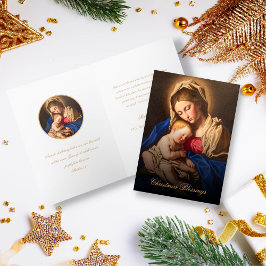 Religieuze Madonna en bijbelse kerst Feestdagen Kaart