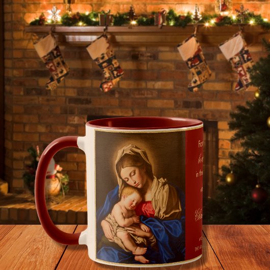 Religieuze Madonna en kerstcadeaus voor kinderen Mok