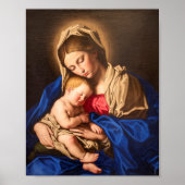 Religieuze Madonna en kind Traditionele Kerstmis Poster (Voorkant)