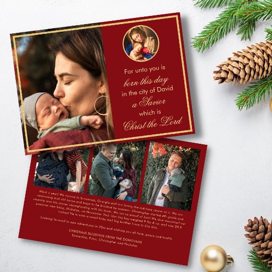 Religieuze Madonna en kindfoto Katholieke Kerstmis Feestdagenkaart