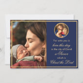 Religieuze Madonna en kindfoto Katholieke Kerstmis Feestdagenkaart (Voorkant)