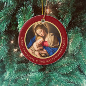 Religieuze Madonna en kindkatholieke kerstcadeautj Keramisch Ornament