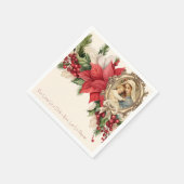 Religieuze Maria en Jezus Florale Schrift Servet (Hoek)